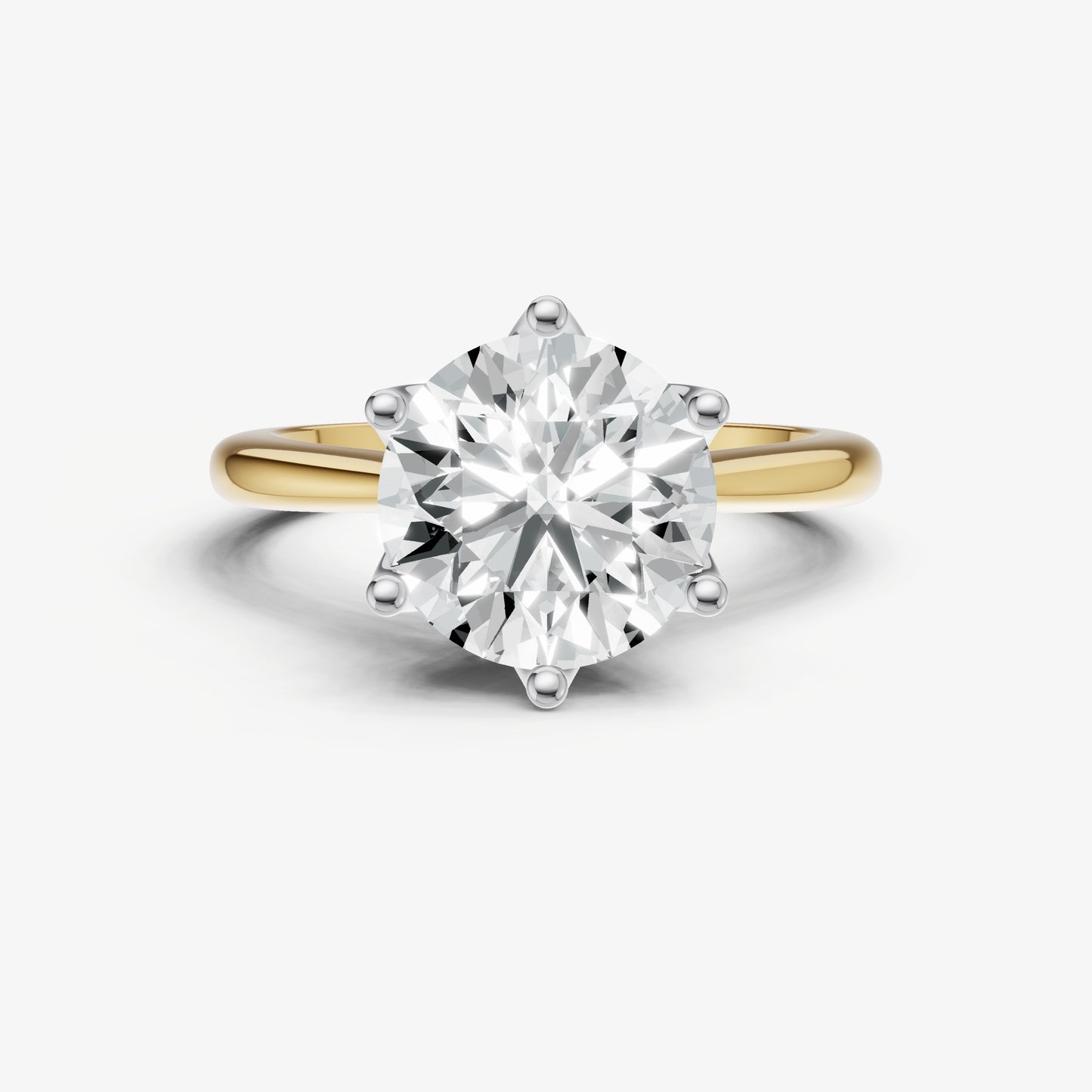 Round Tulip Round Solitaire Engagement Ring