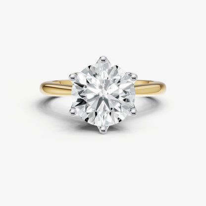Round Tulip Round Solitaire Engagement Ring
