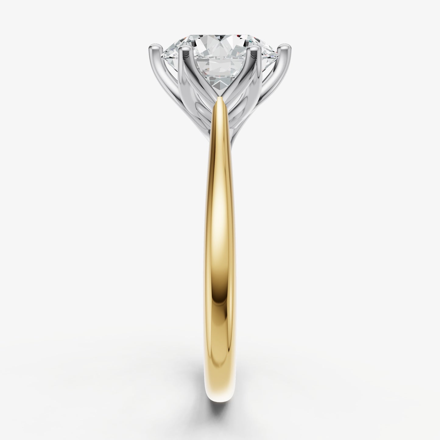 Round Tulip Round Solitaire Engagement Ring