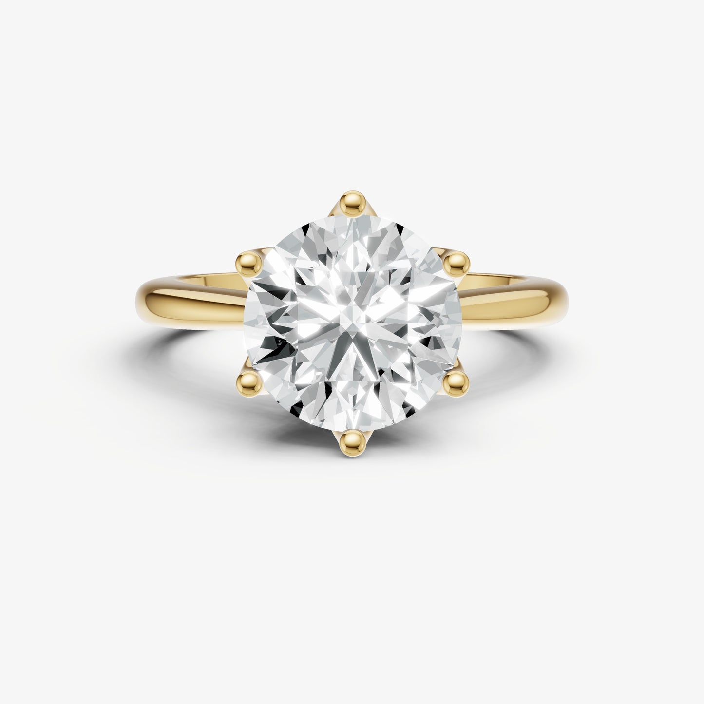 Round Tulip Round Solitaire Engagement Ring