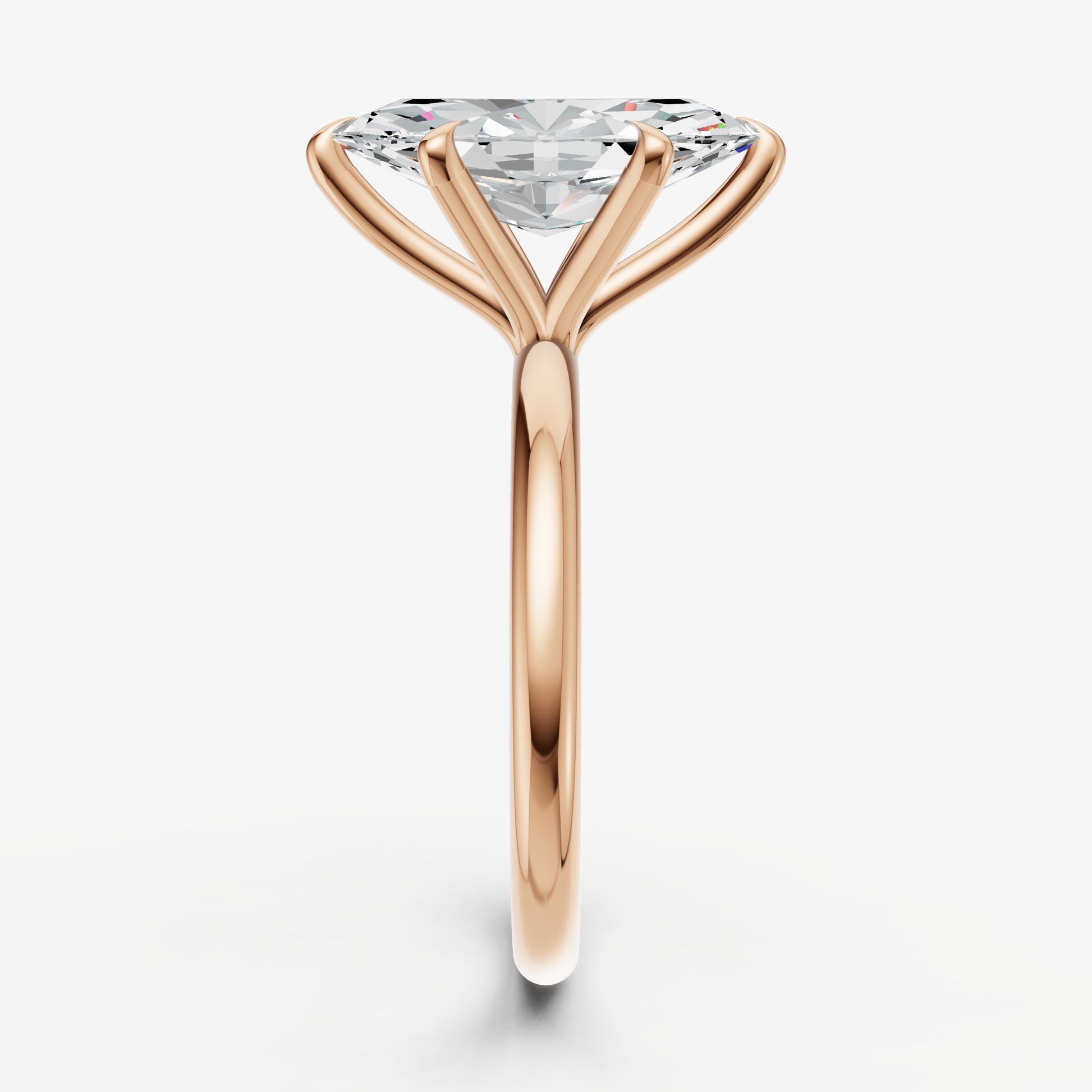 Marquise 6 Claw Solitaire Engagement Ring
