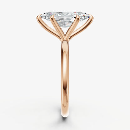 Marquise 6 Claw Solitaire Engagement Ring