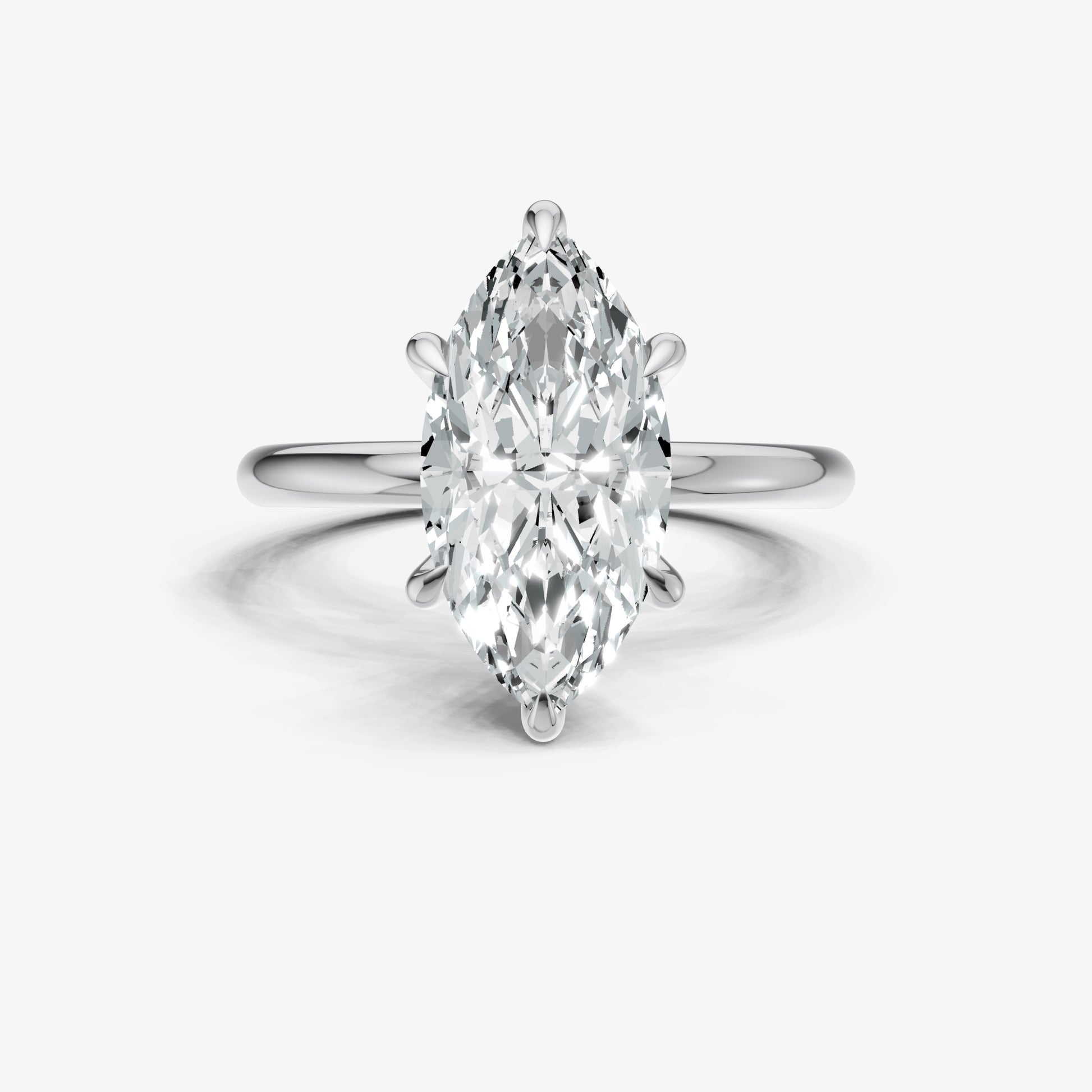 Marquise 6 Claw Solitaire Engagement Ring