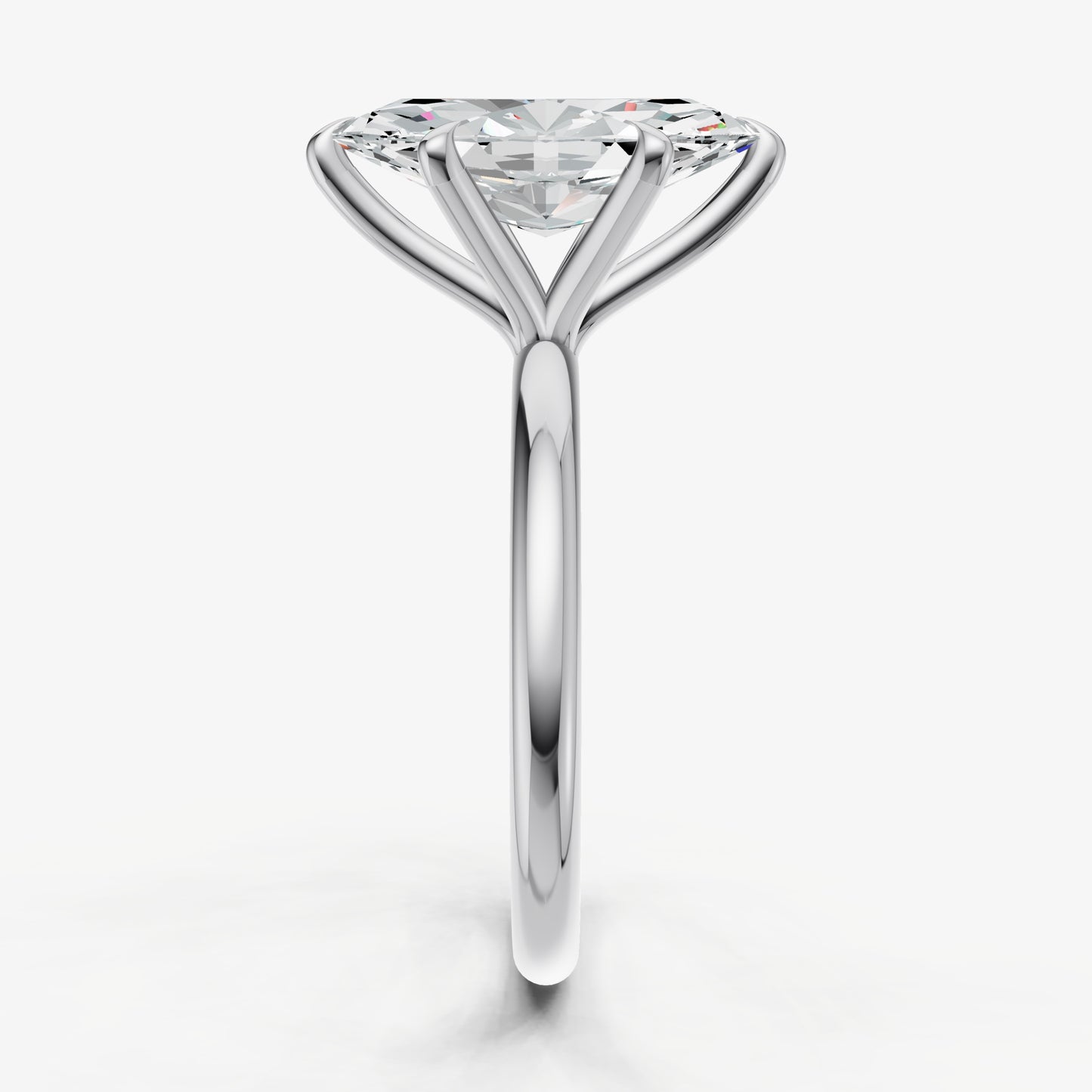 Marquise 6 Claw Solitaire Engagement Ring