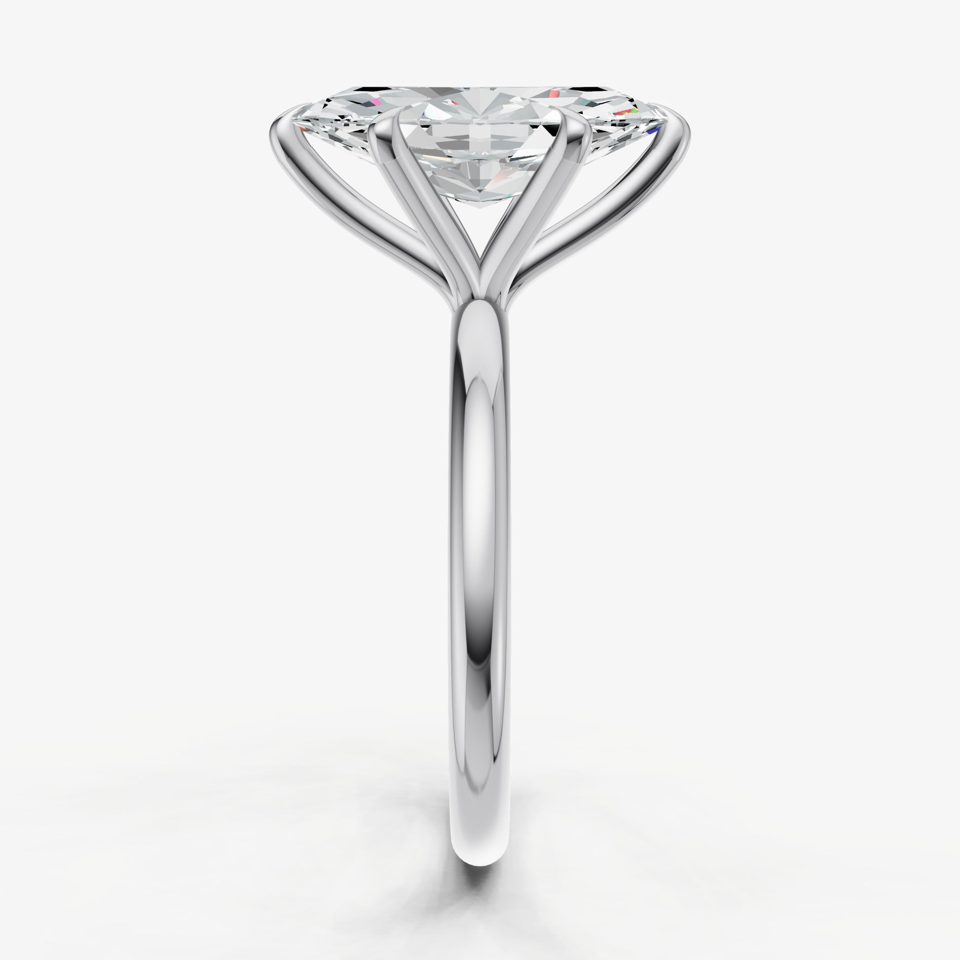 Marquise 6 Claw Solitaire Engagement Ring