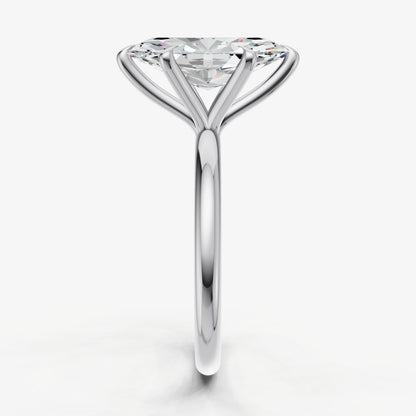 Marquise 6 Claw Solitaire Engagement Ring