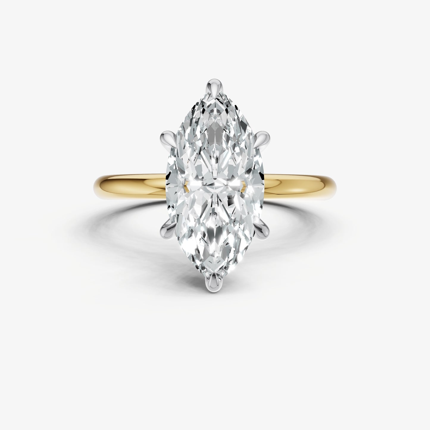Marquise 6 Claw Solitaire Engagement Ring