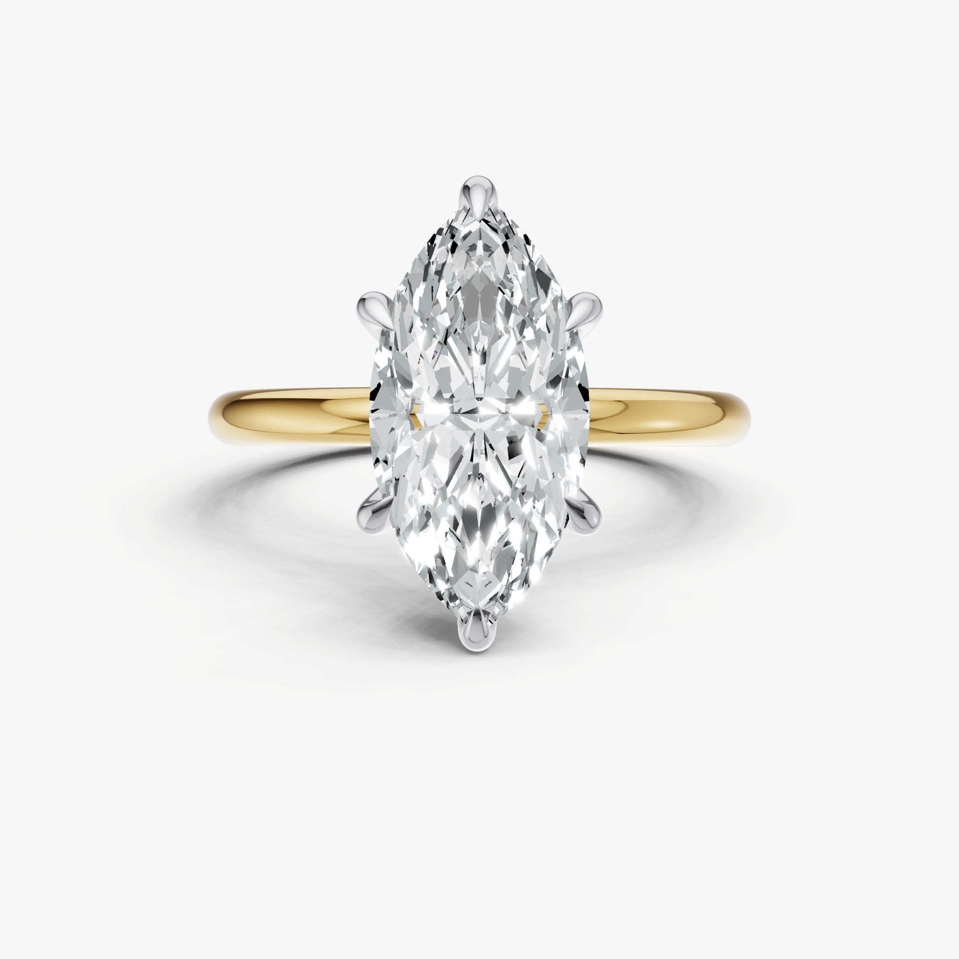 Marquise 6 Claw Solitaire Engagement Ring