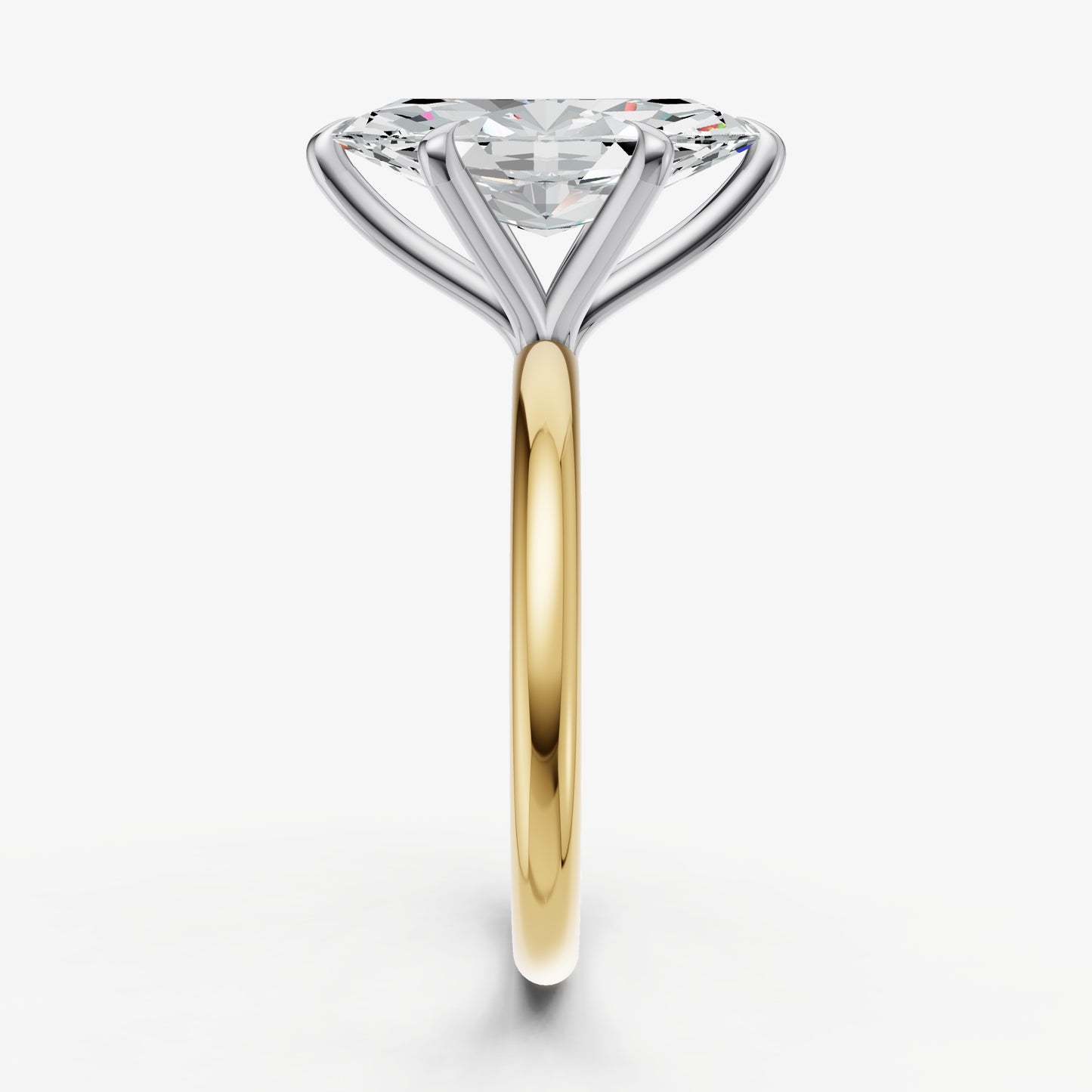 Marquise 6 Claw Solitaire Engagement Ring