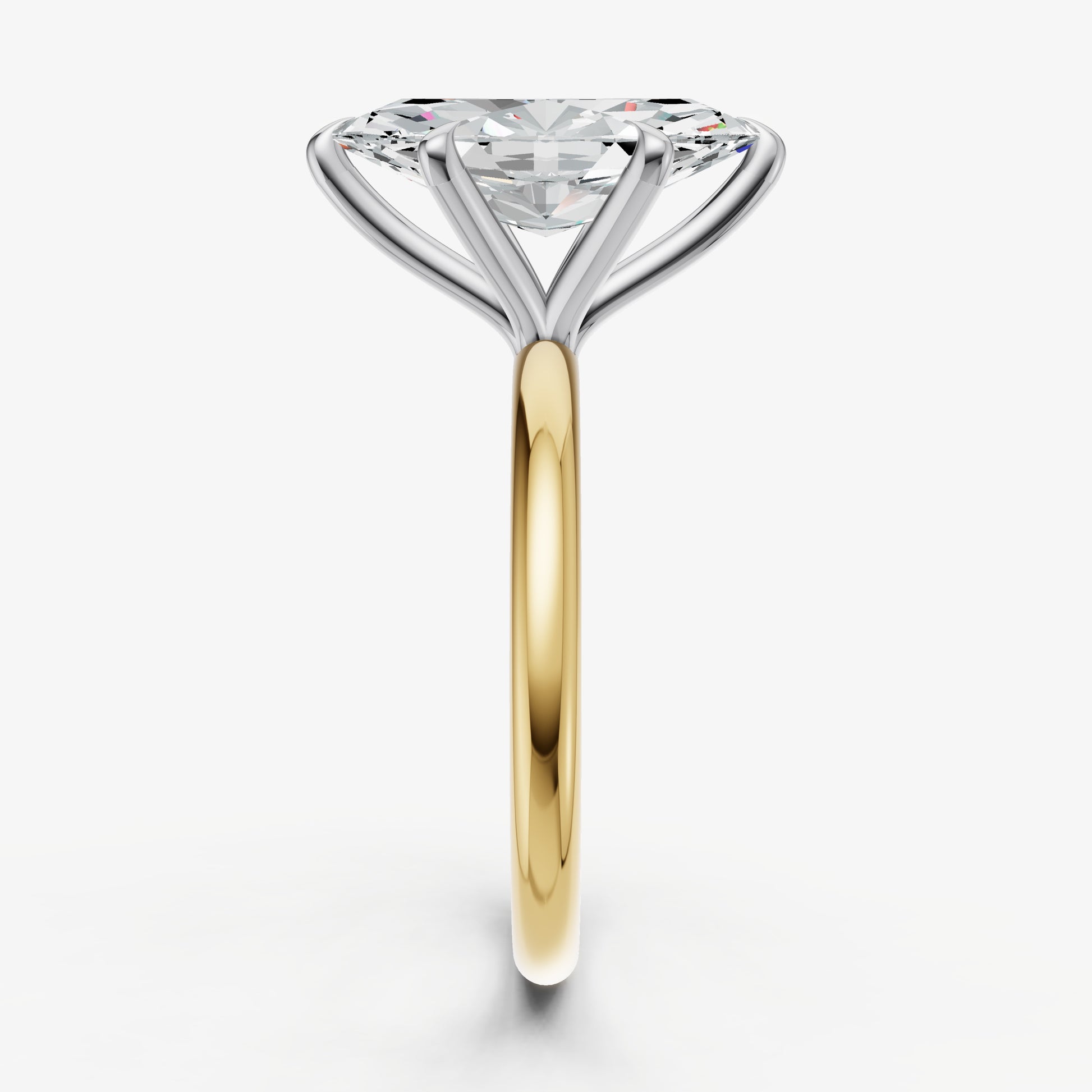Marquise 6 Claw Solitaire Engagement Ring
