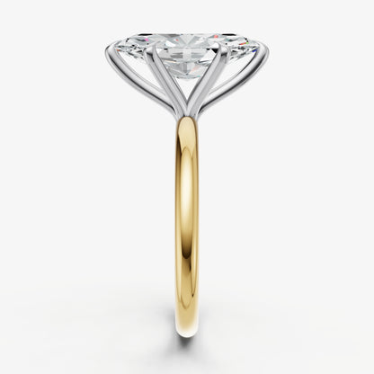 Marquise 6 Claw Solitaire Engagement Ring
