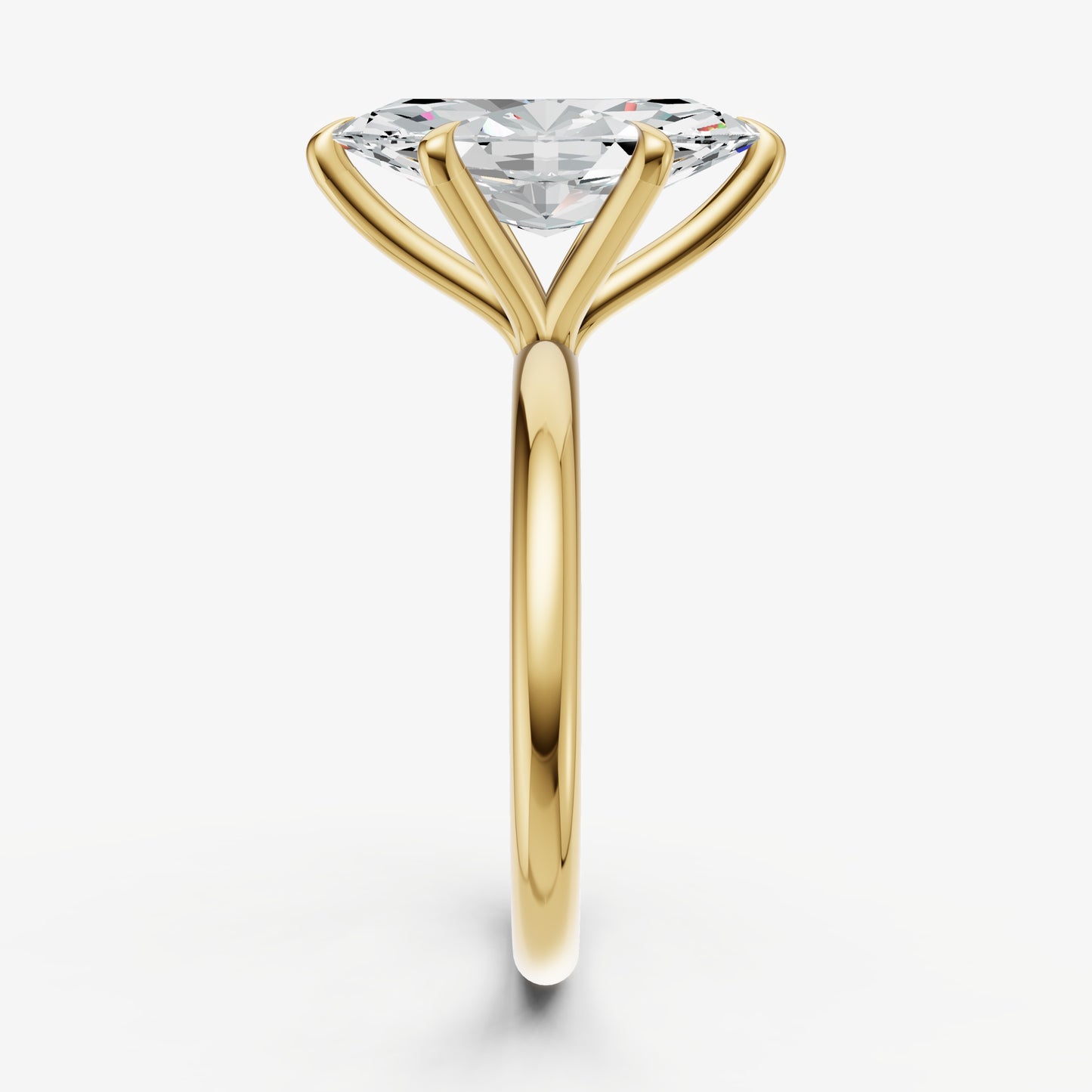 Marquise 6 Claw Solitaire Engagement Ring