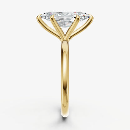 Marquise 6 Claw Solitaire Engagement Ring