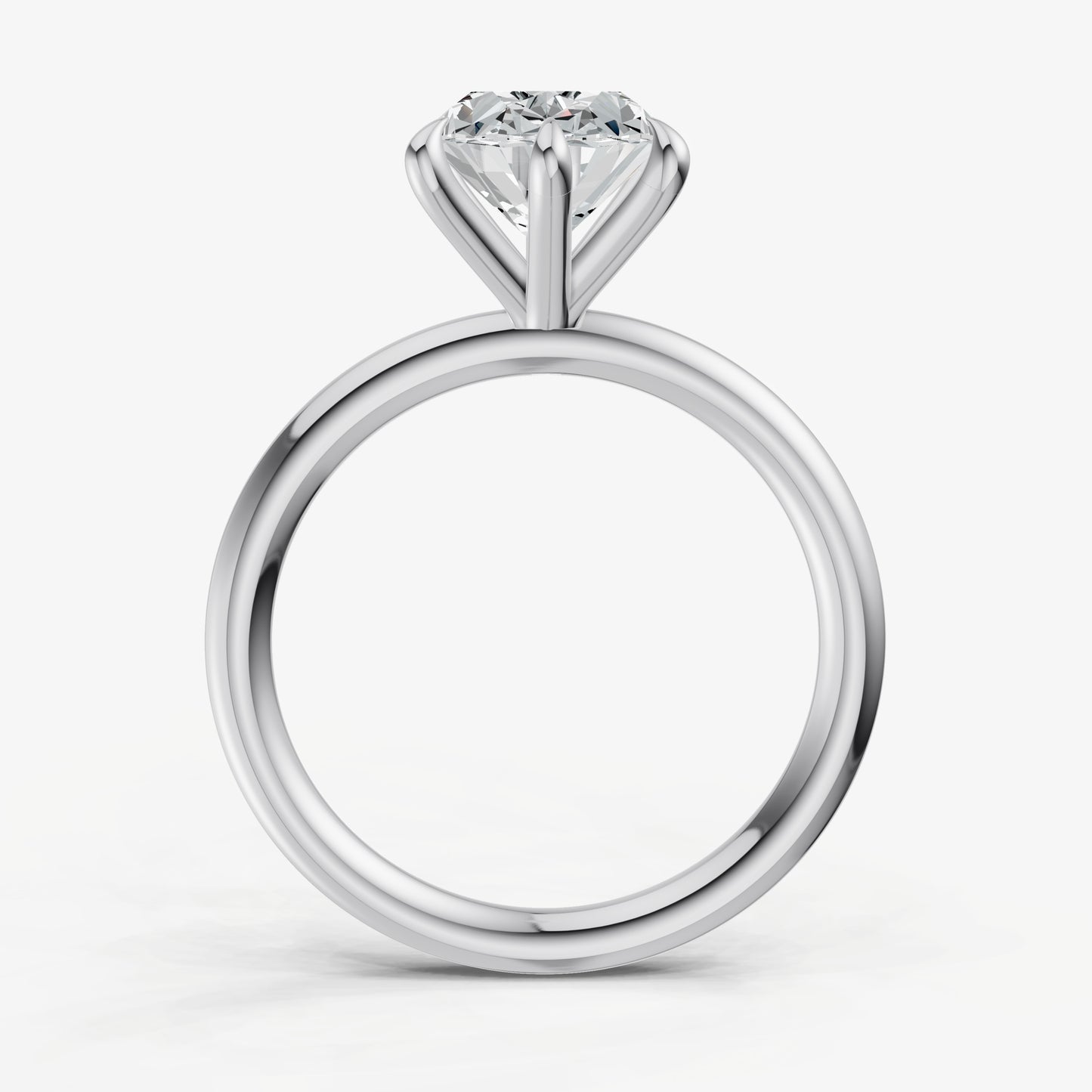 Oval 6 Claw Solitaire Engagement Ring