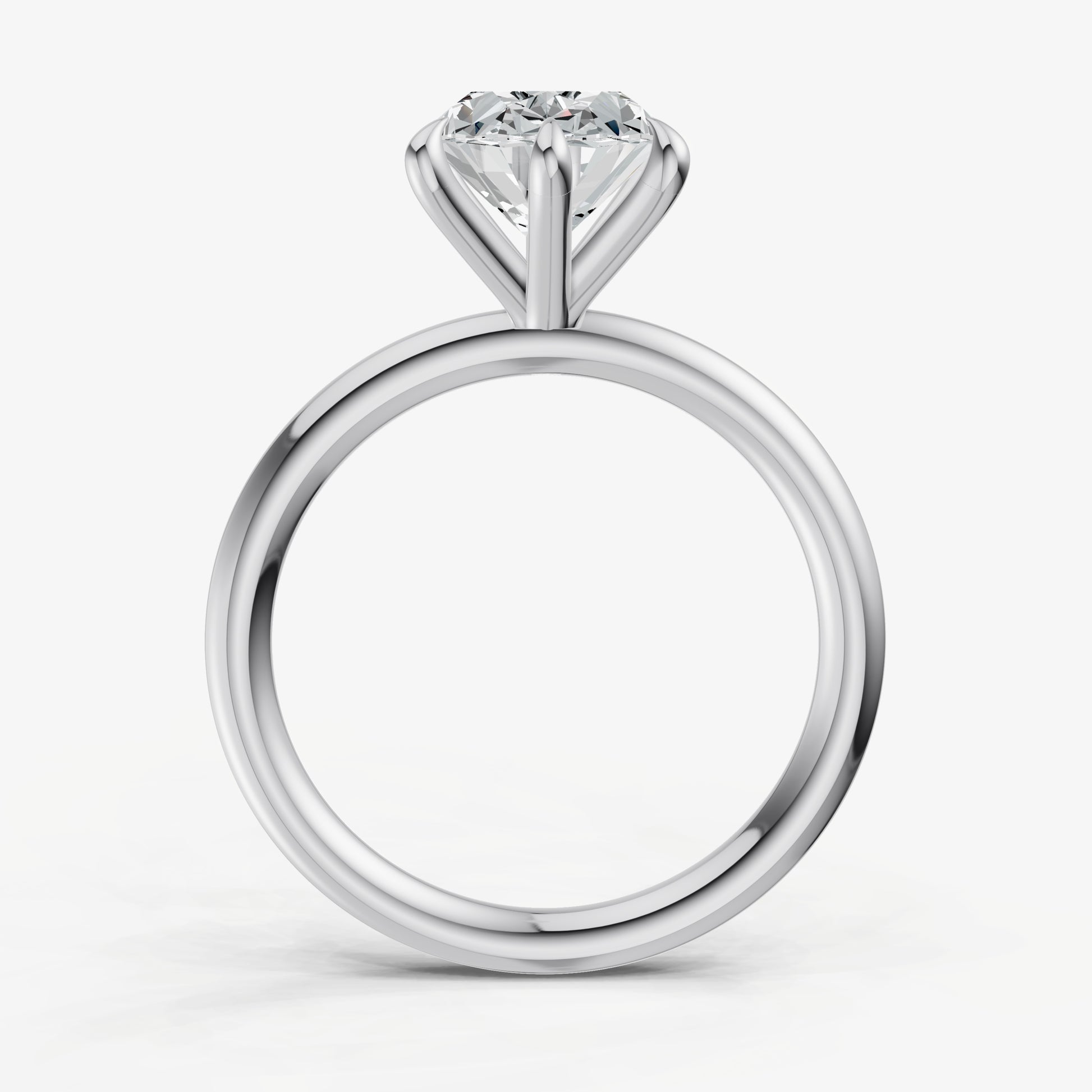 Oval 6 Claw Solitaire Engagement Ring