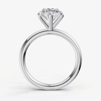 Oval 6 Claw Solitaire Engagement Ring
