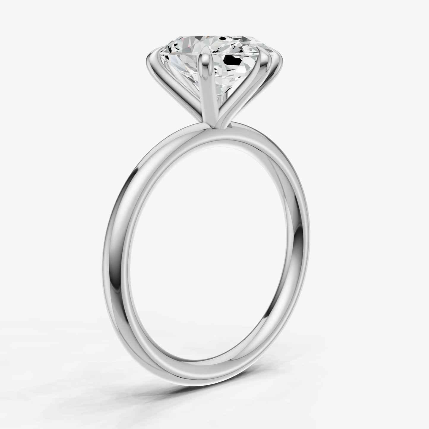 Oval 6 Claw Solitaire Engagement Ring