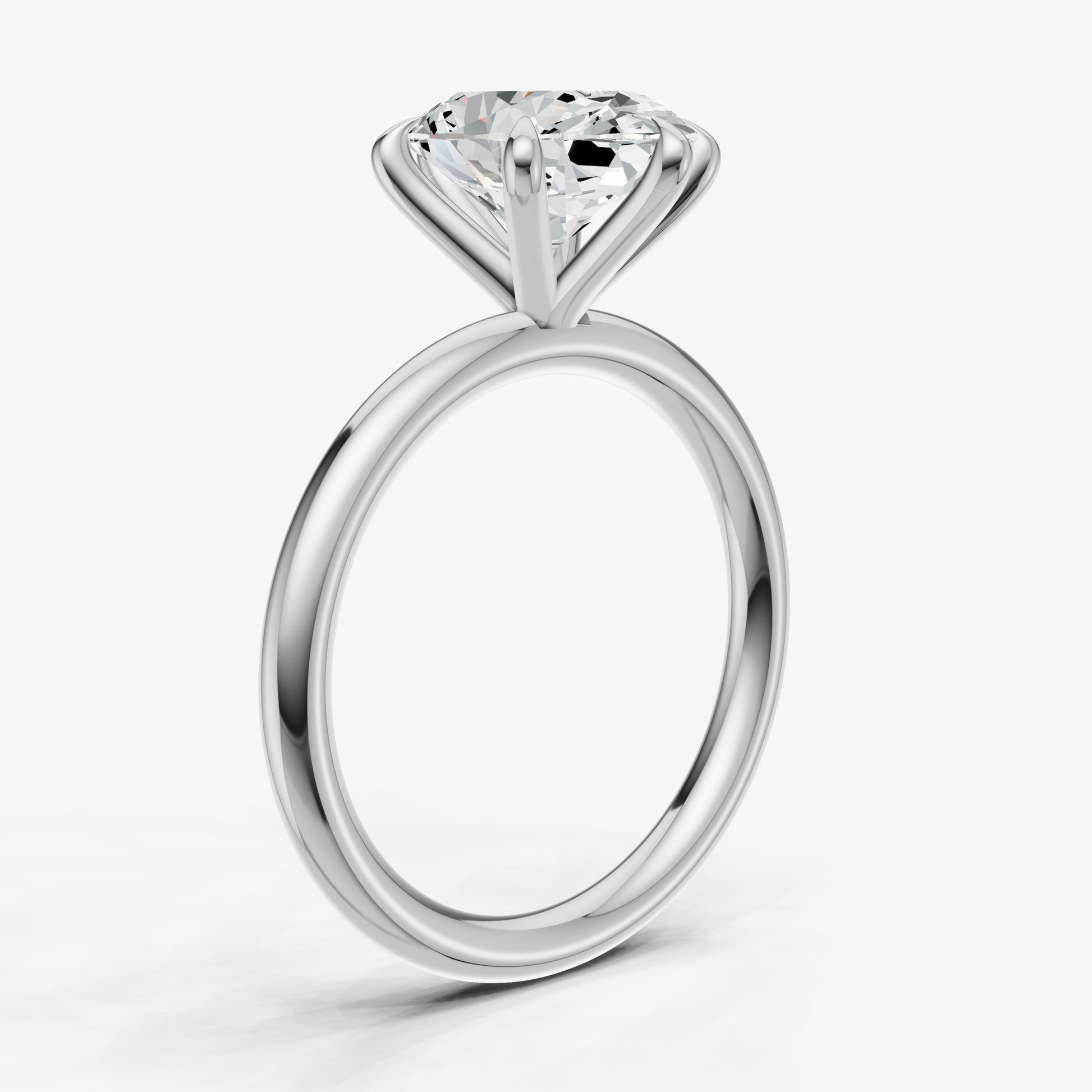 Oval 6 Claw Solitaire Engagement Ring