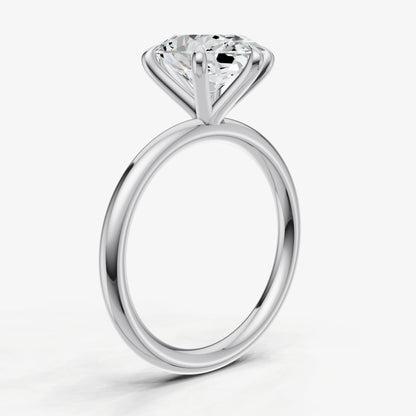 Oval 6 Claw Solitaire Engagement Ring