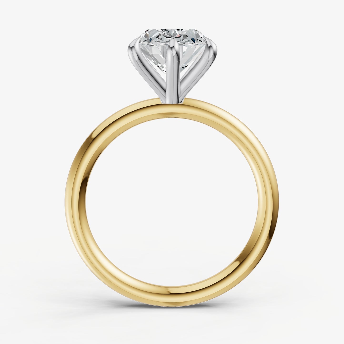 Oval 6 Claw Solitaire Engagement Ring