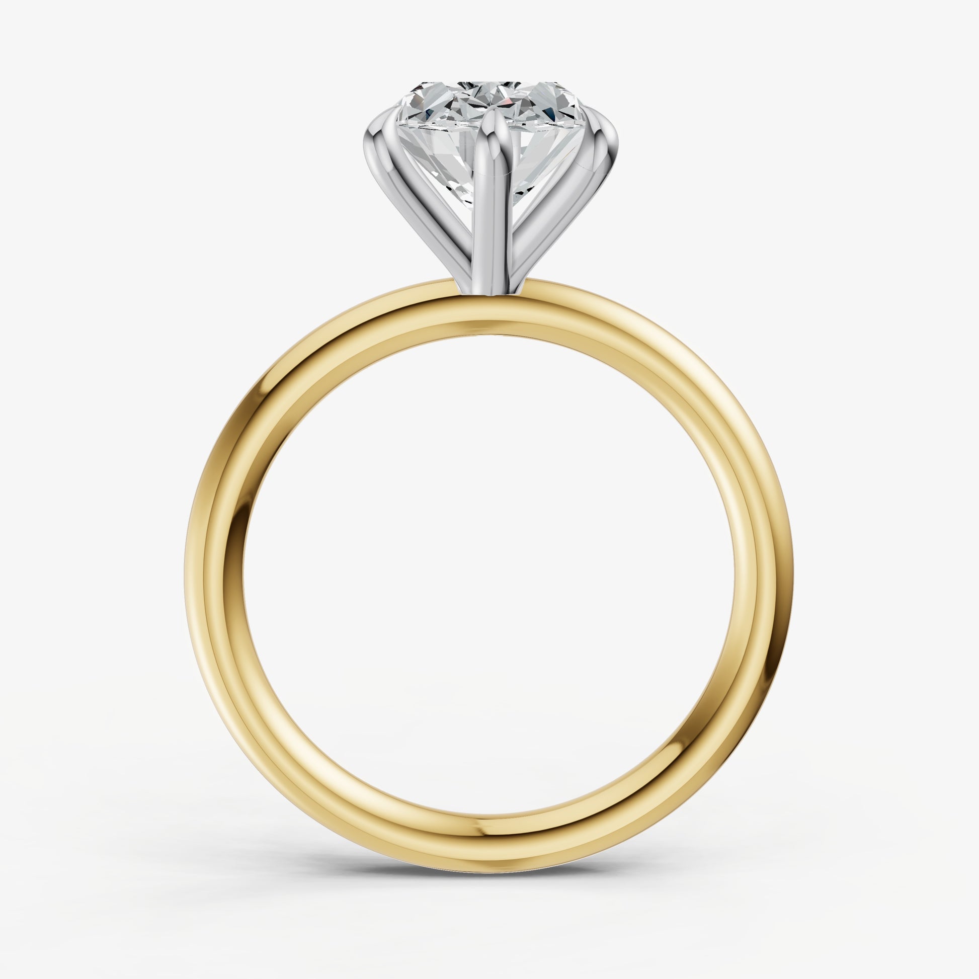 Oval 6 Claw Solitaire Engagement Ring