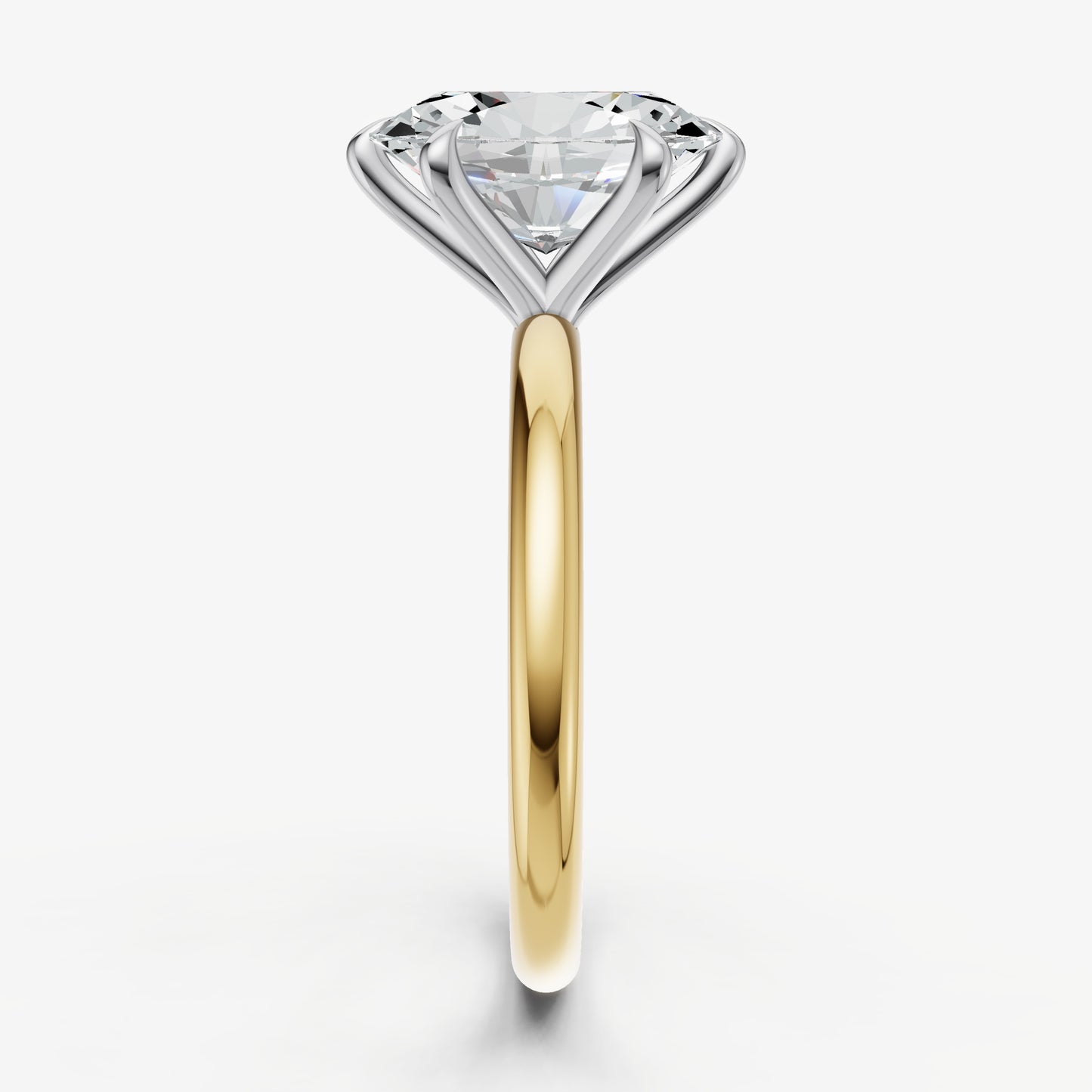 Oval 6 Claw Solitaire Engagement Ring