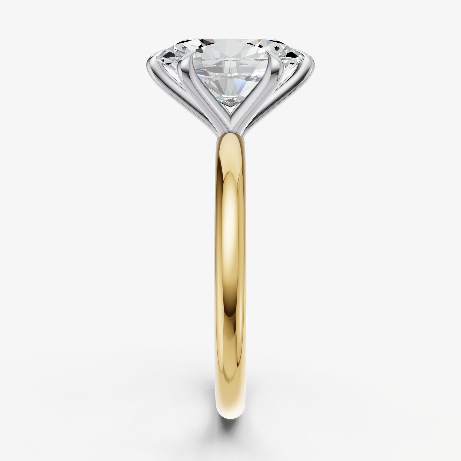 Oval 6 Claw Solitaire Engagement Ring
