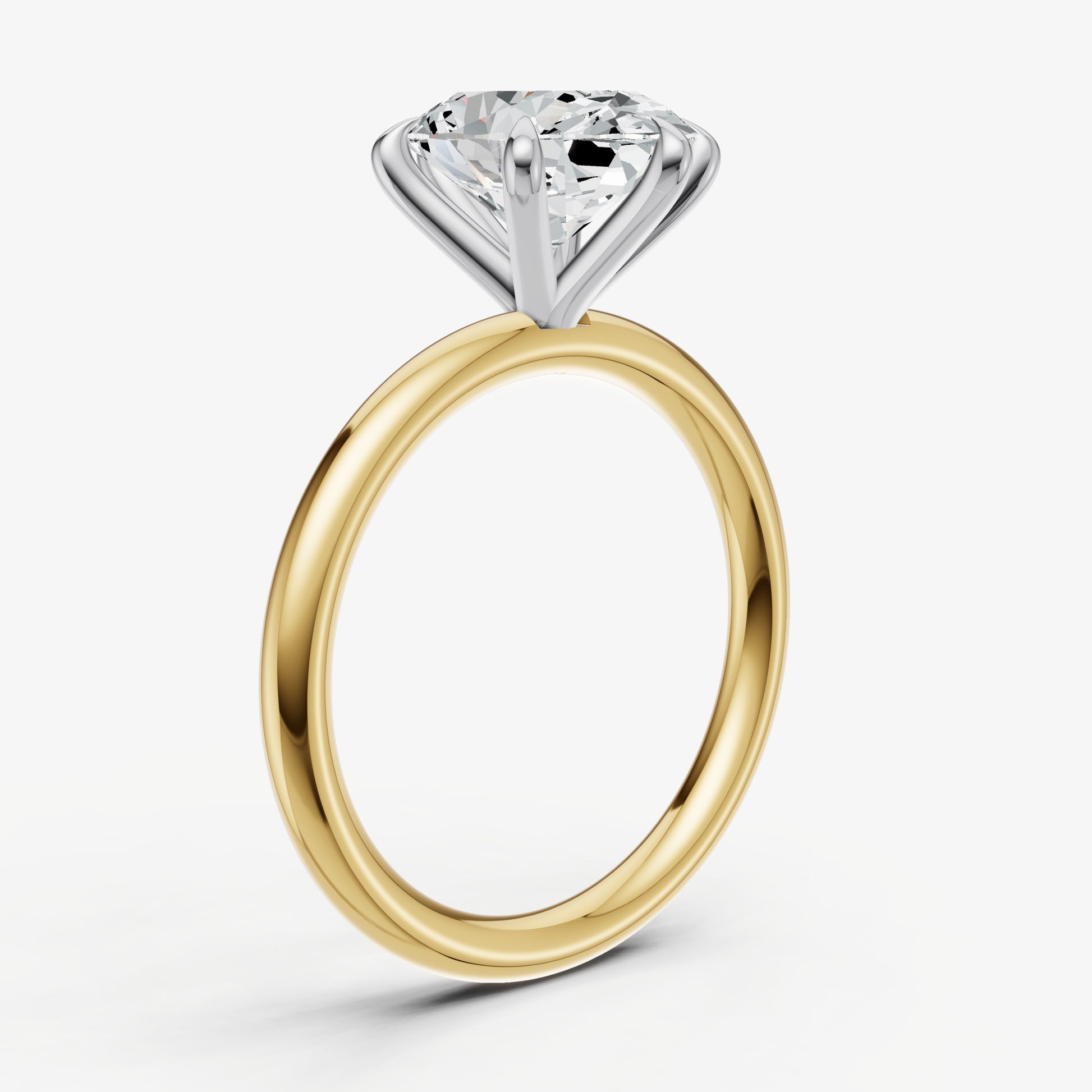 Oval 6 Claw Solitaire Engagement Ring