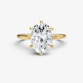 Oval 6 Claw Solitaire Engagement Ring