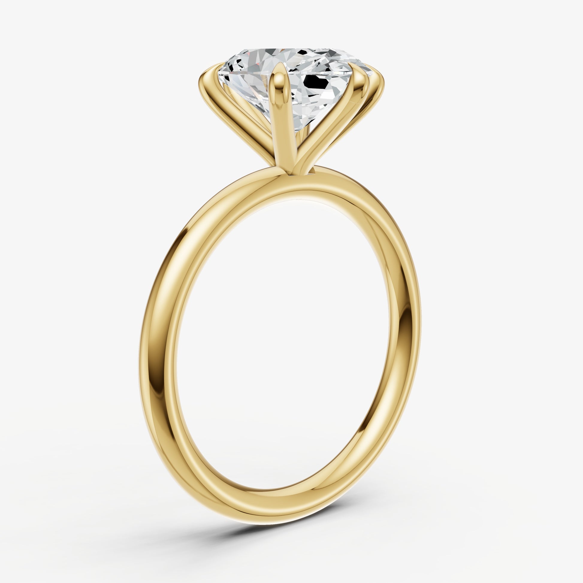 Oval 6 Claw Solitaire Engagement Ring