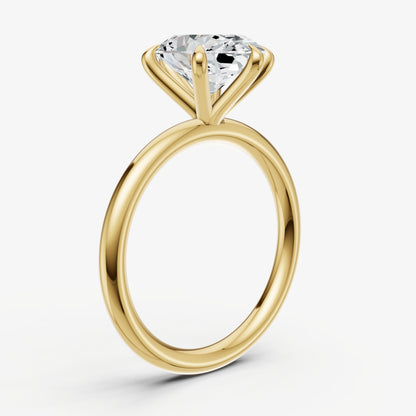 Oval 6 Claw Solitaire Engagement Ring