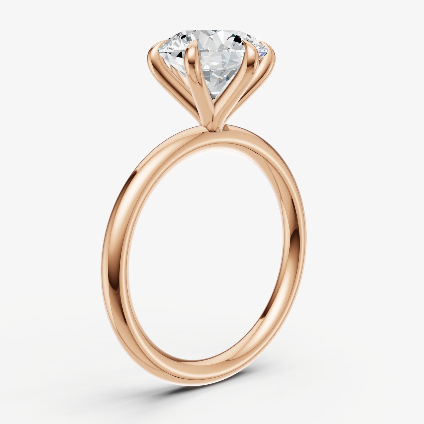 Round 6 Claw Solitaire Engagement Ring