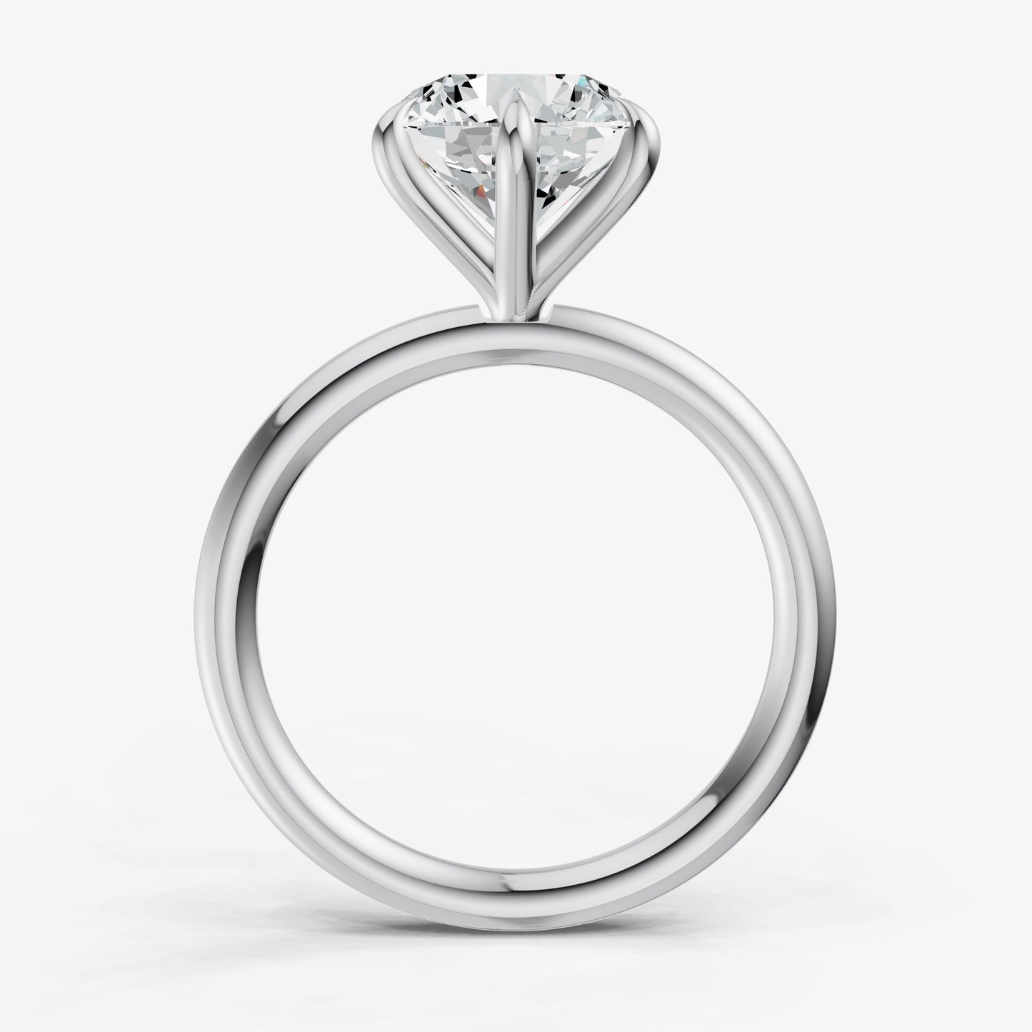 Round 6 Claw Solitaire Engagement Ring