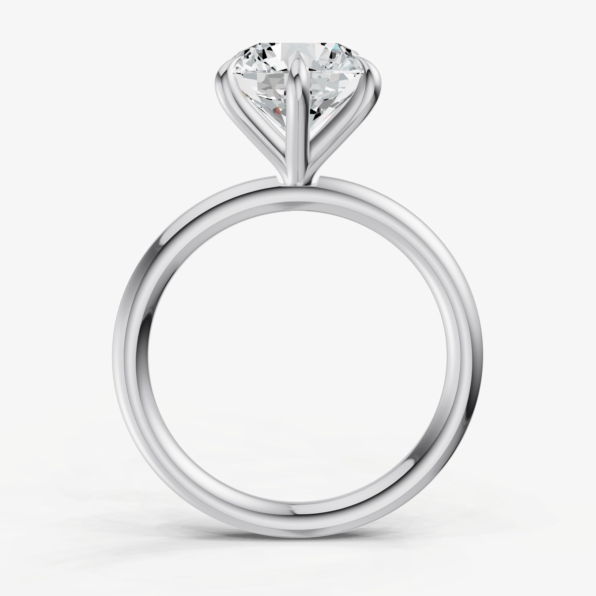 Round 6 Claw Solitaire Engagement Ring