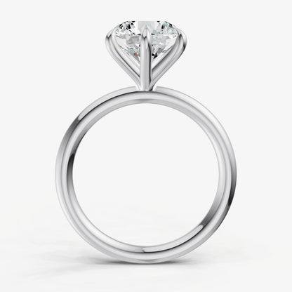 Round 6 Claw Solitaire Engagement Ring