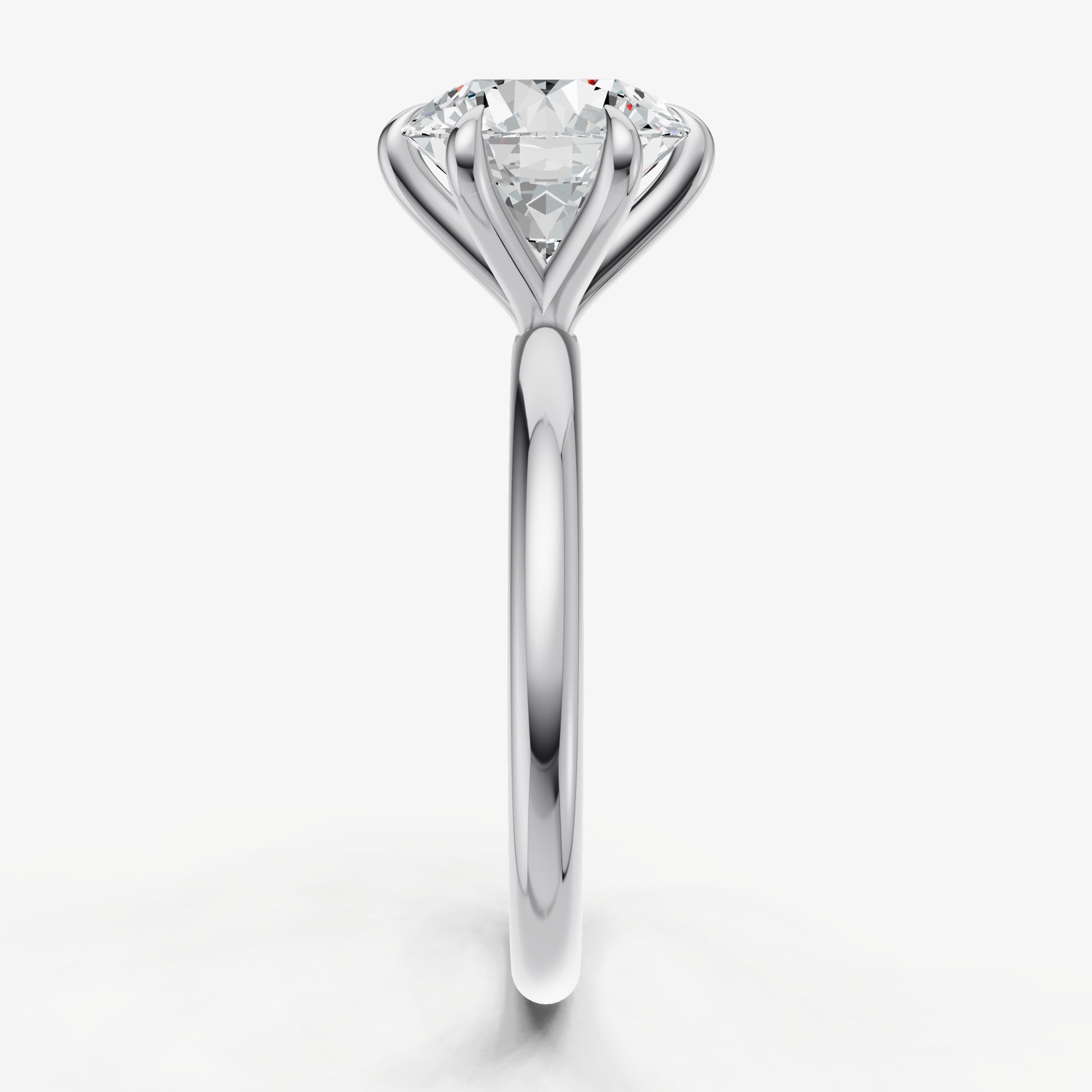 Round 6 Claw Solitaire Engagement Ring
