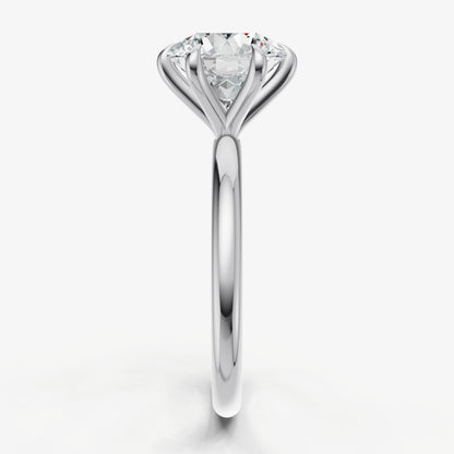 Round 6 Claw Solitaire Engagement Ring