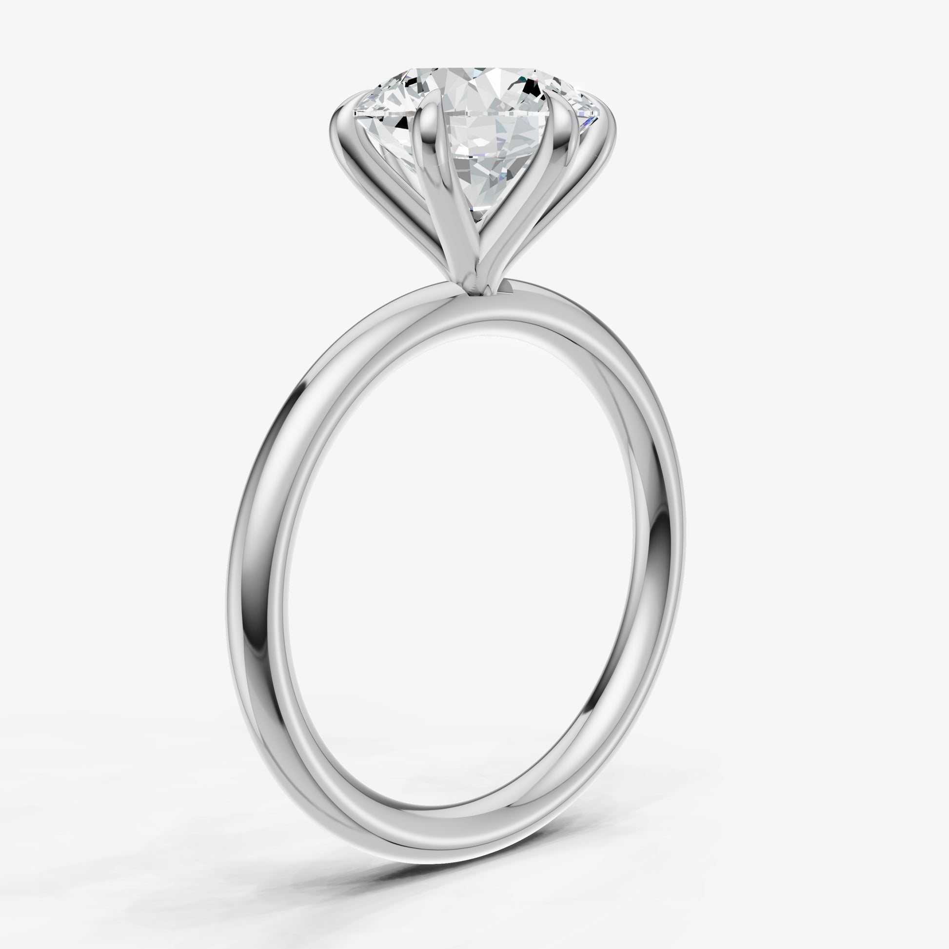 Round 6 Claw Solitaire Engagement Ring