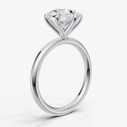 Round 6 Claw Solitaire Engagement Ring