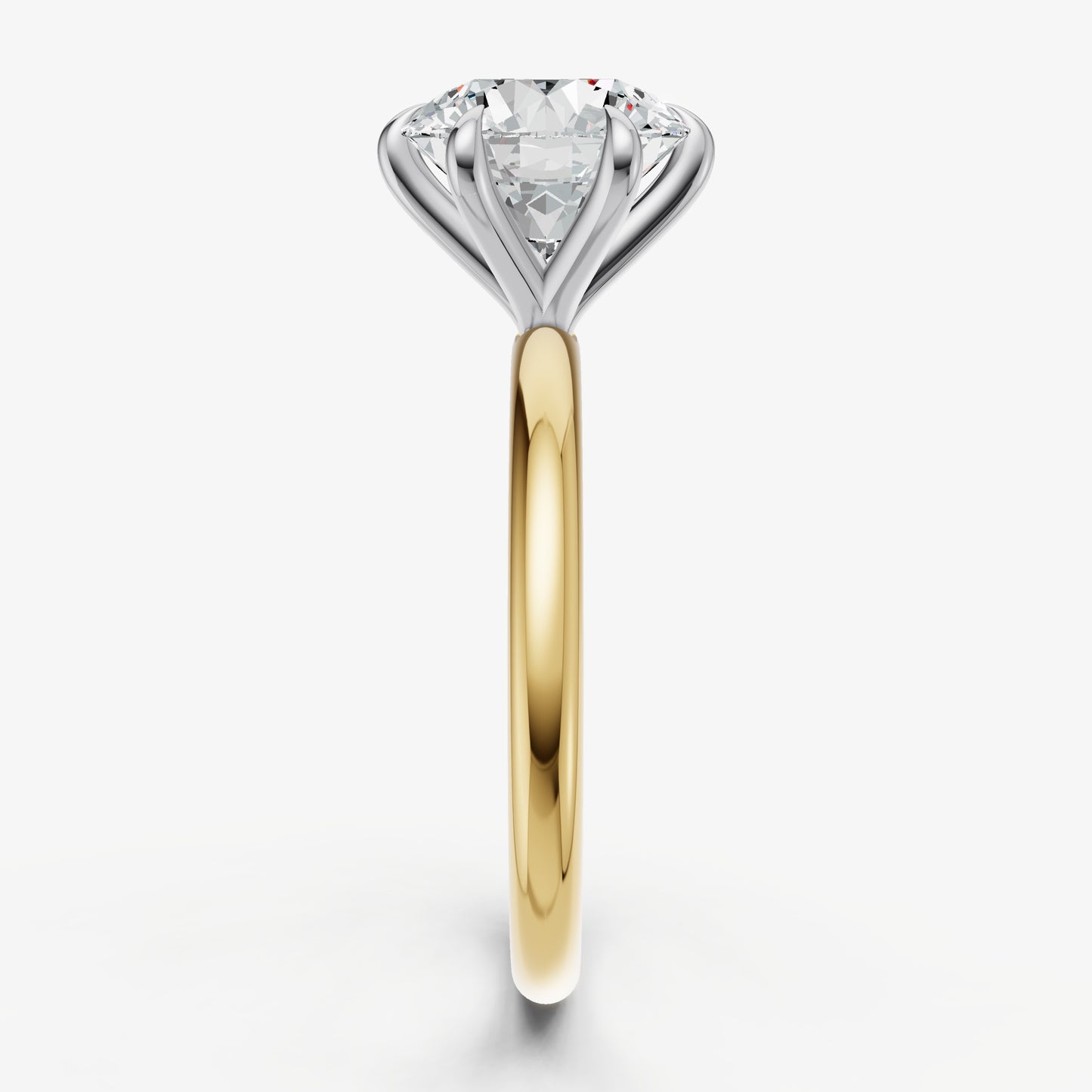 Round 6 Claw Solitaire Engagement Ring