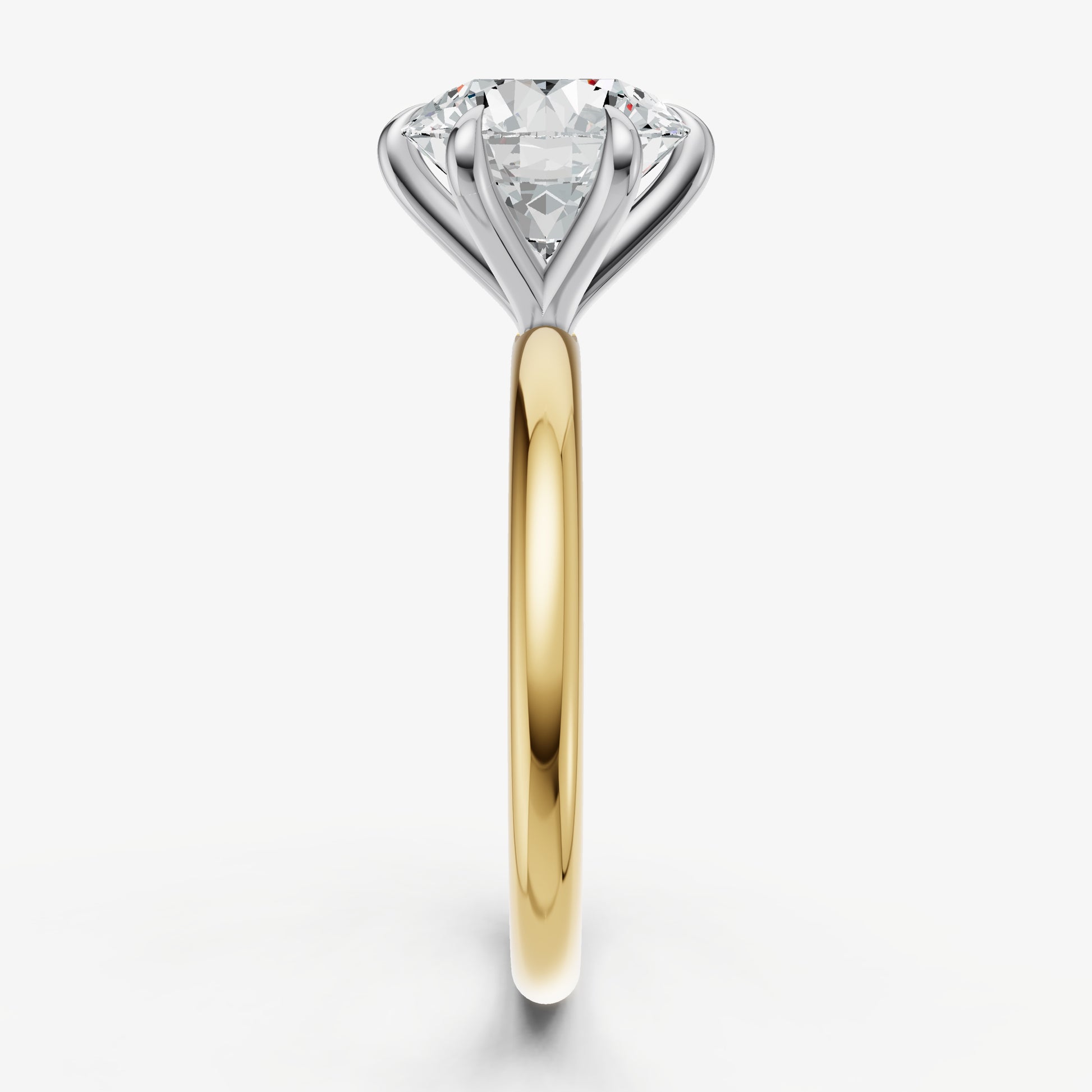 Round 6 Claw Solitaire Engagement Ring
