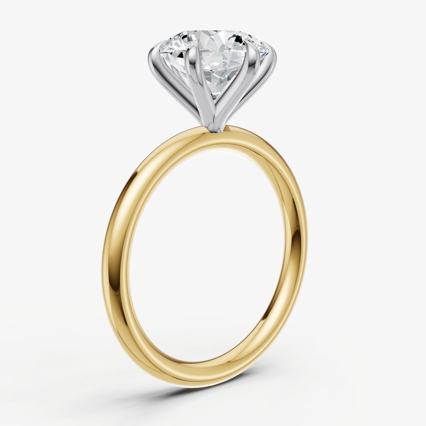 Round 6 Claw Solitaire Engagement Ring