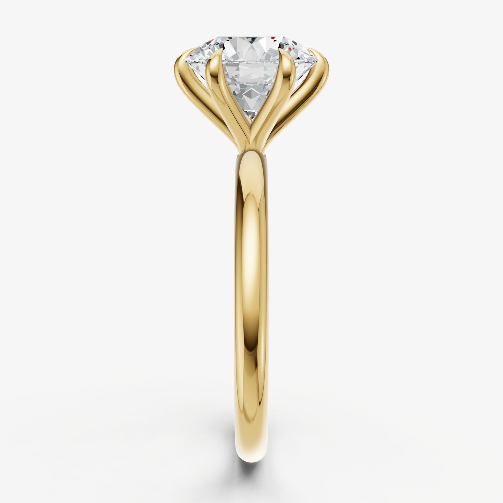 Round 6 Claw Solitaire Engagement Ring