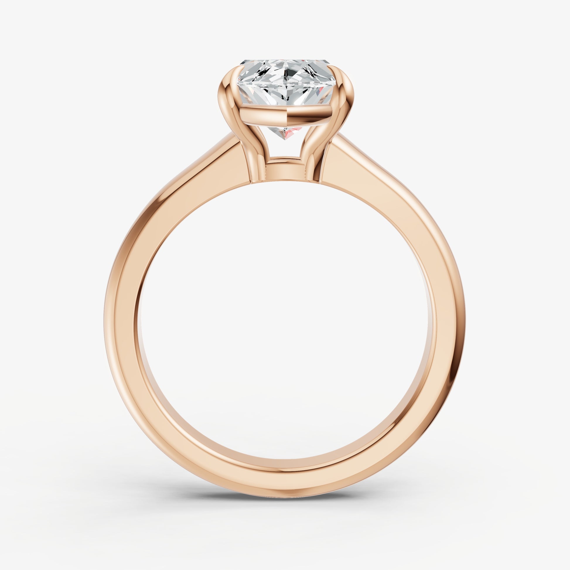 Marquise Solitaire Engagement Ring with Reverse Tapered Band