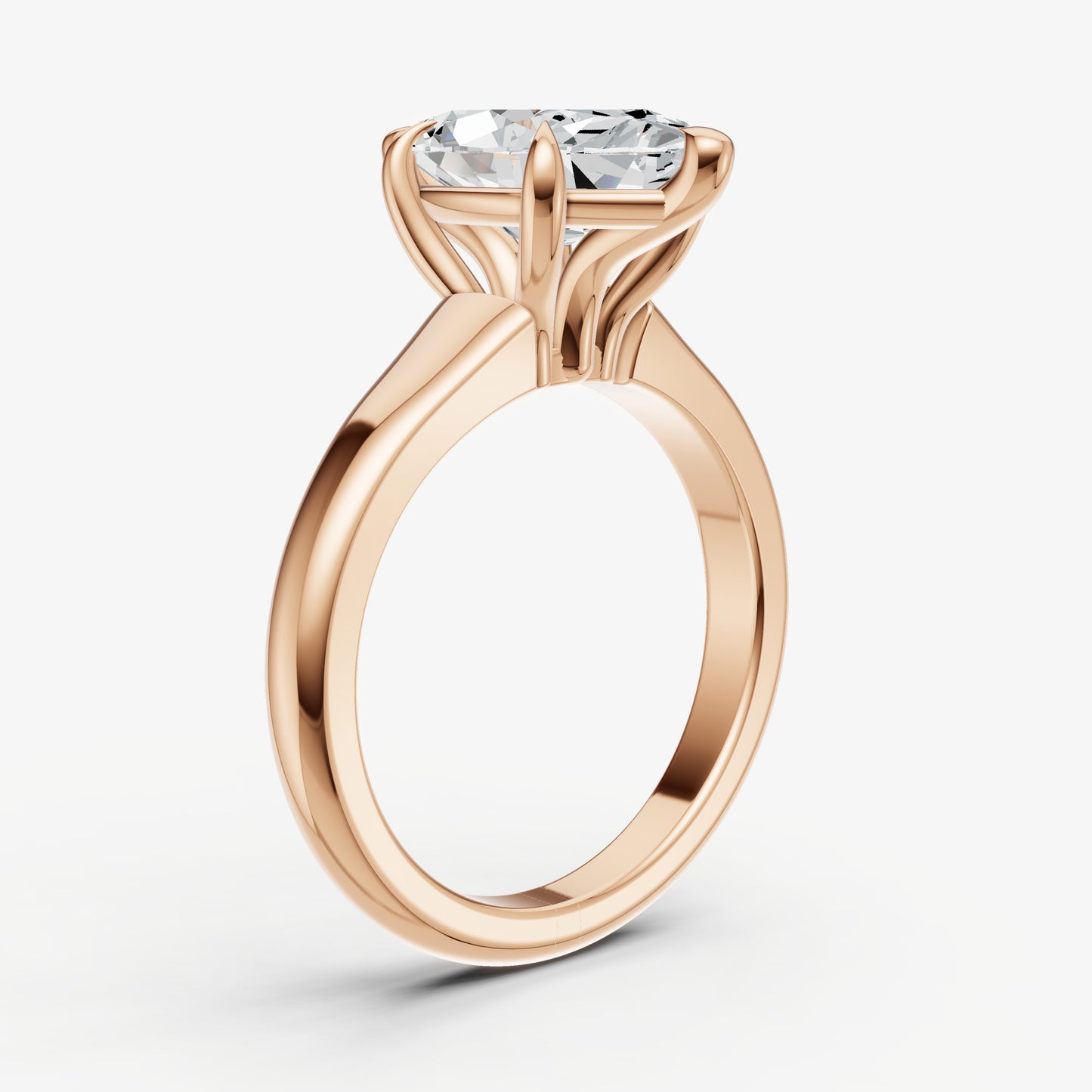 Marquise Solitaire Engagement Ring with Reverse Tapered Band