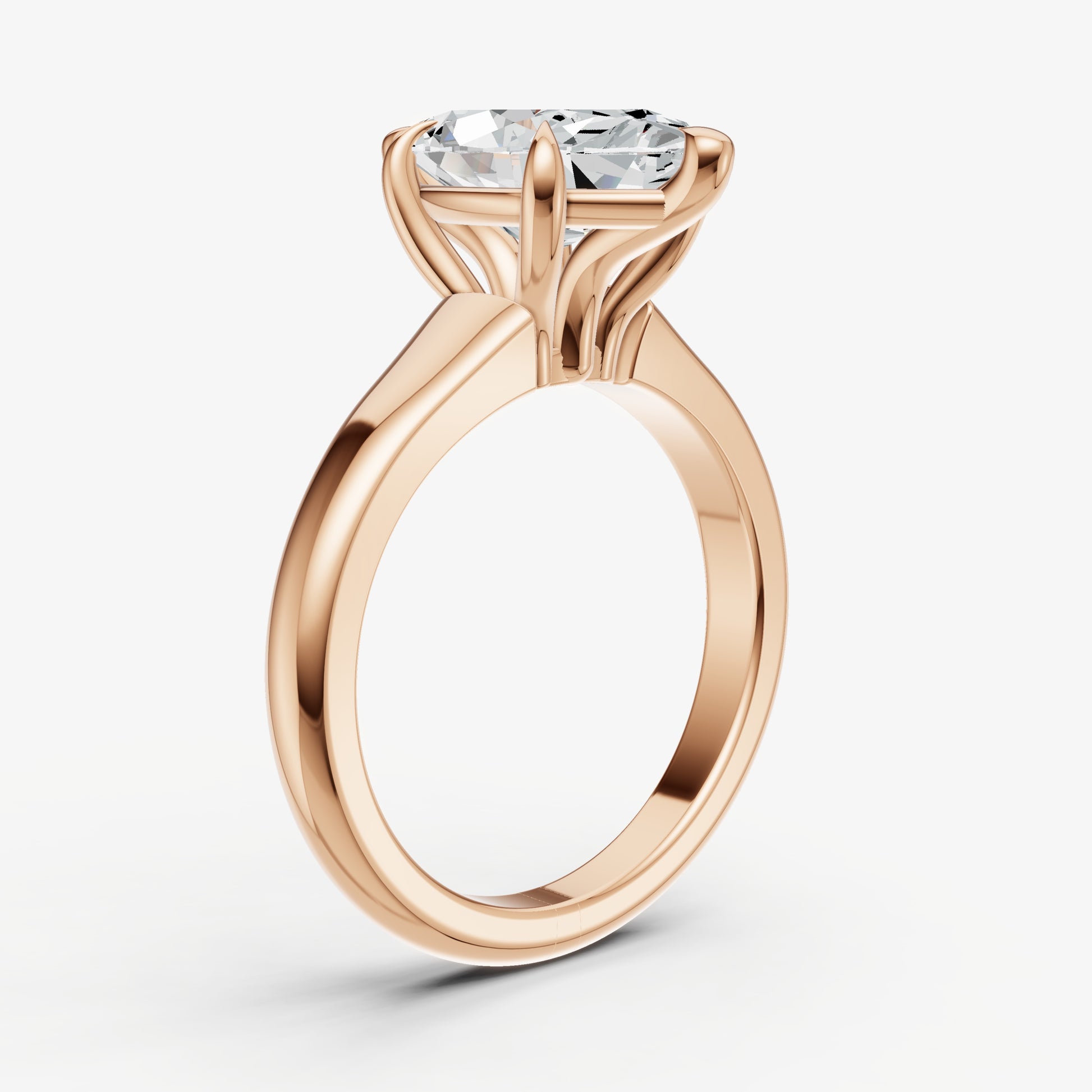 Marquise Solitaire Engagement Ring with Reverse Tapered Band