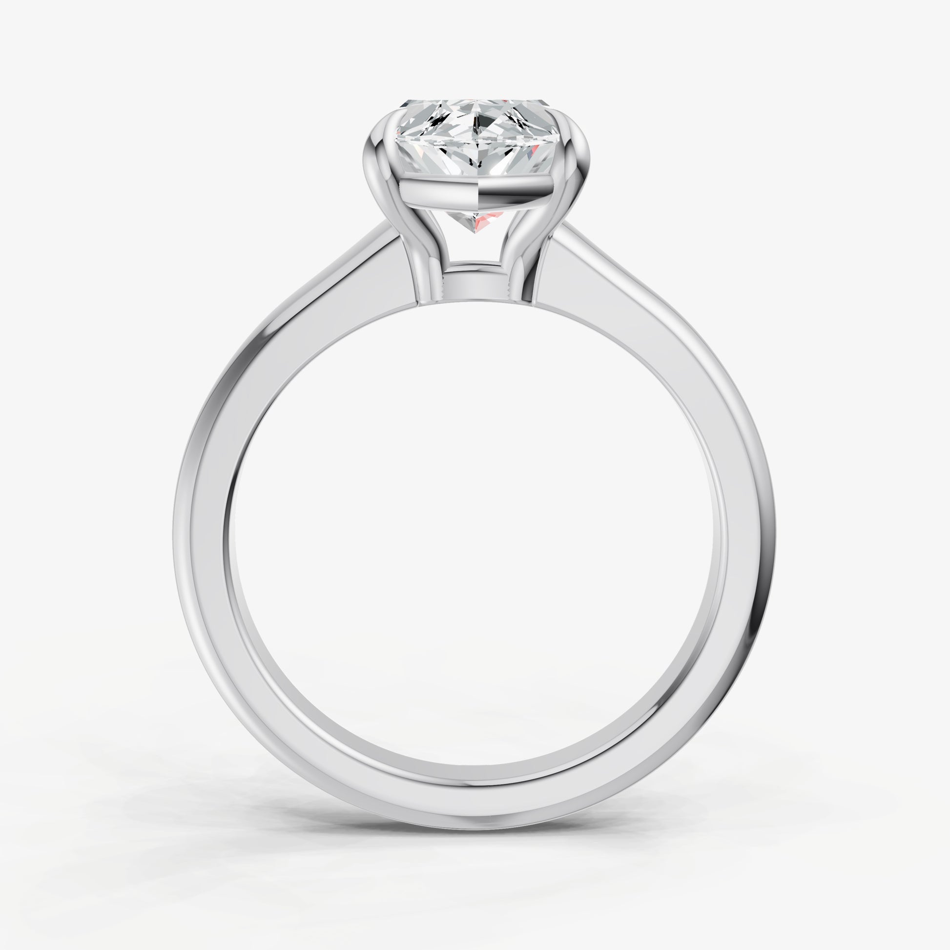 Marquise Solitaire Engagement Ring with Reverse Tapered Band