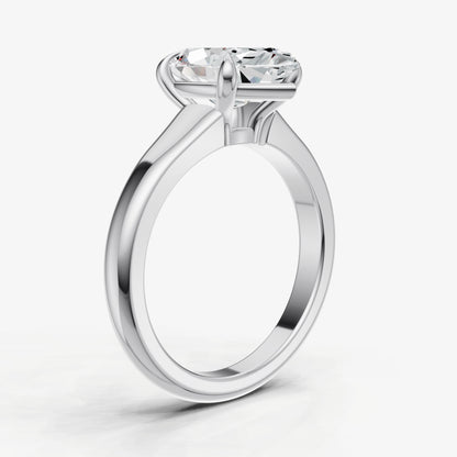 Marquise Solitaire Engagement Ring with Reverse Tapered Band