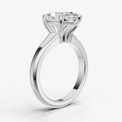 Marquise Solitaire Engagement Ring with Reverse Tapered Band