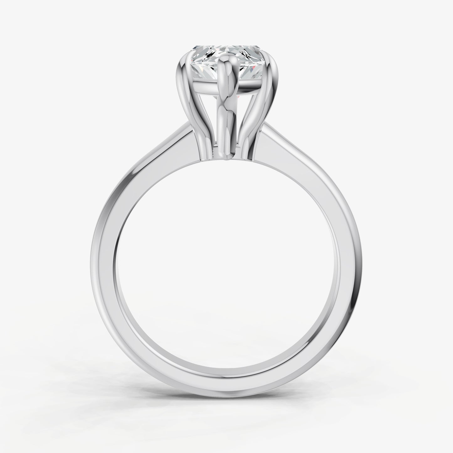 Marquise Solitaire Engagement Ring with Reverse Tapered Band